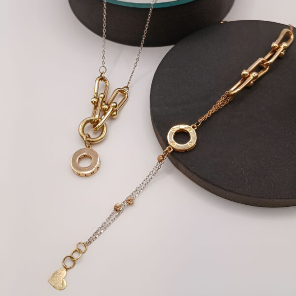 نیم‌ست دستبند و گردنبند تیفانی و کارتیر کد 001