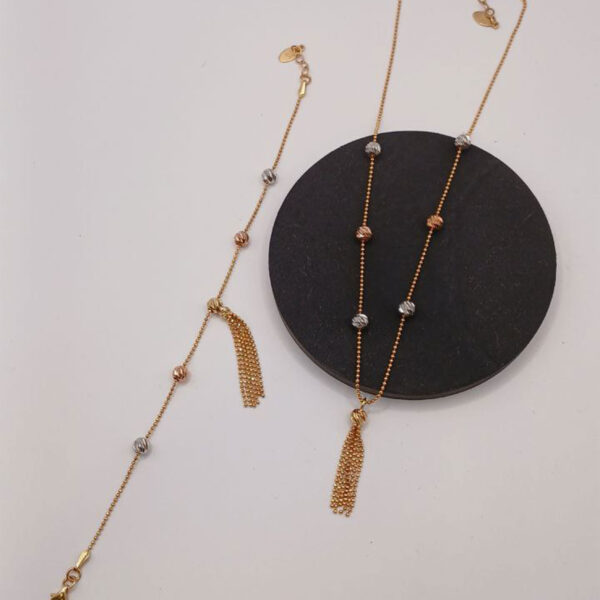 نیم ست برنارد اویز دار طرح شال